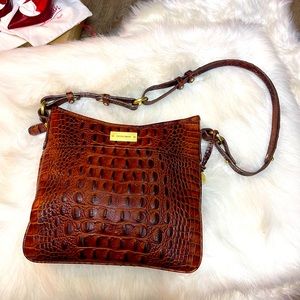 Brahmin brown crossbody bag